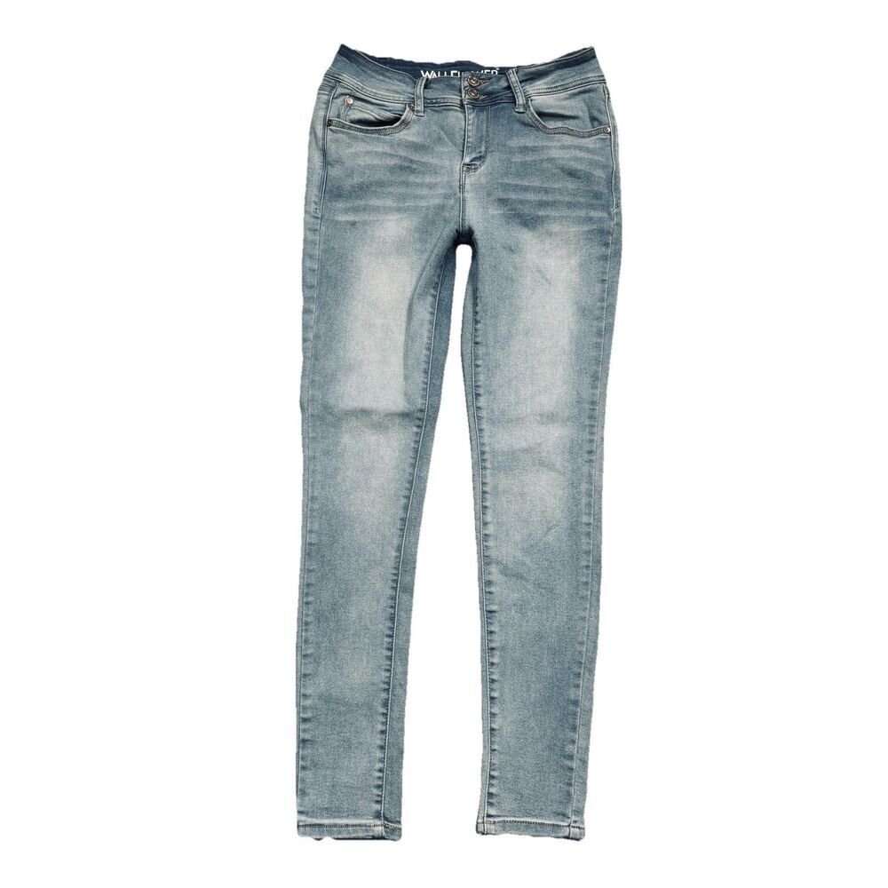 Wallflower Jeans Ultra Fit Super Skinny 7 (26x27) Light Blue Stretch Juniors